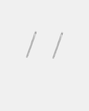 Linear Stud Earrings - Silver
