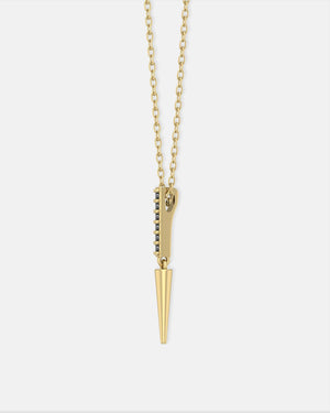 Spike Necklace Gold Black