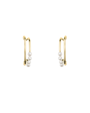 Pearl Stud Earrings - Gold